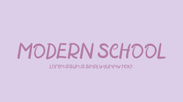 MODERN SCHOOL Font