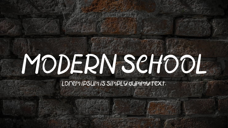 MODERN SCHOOL Font