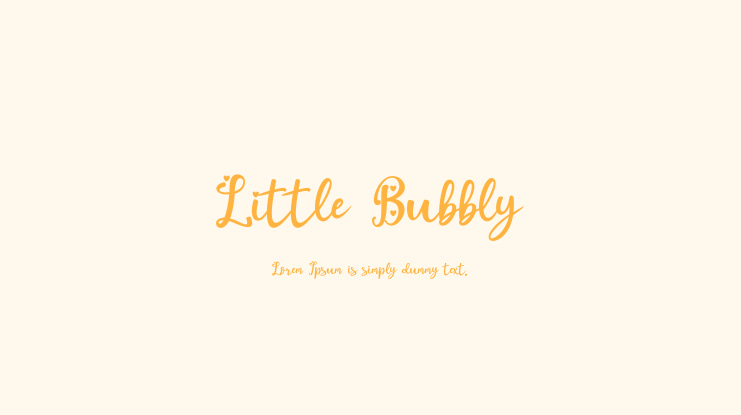 Little Bubbly Font