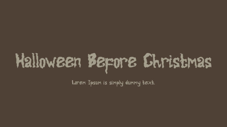 Halloween Before Christmas Font