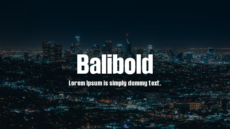 Balibold Font