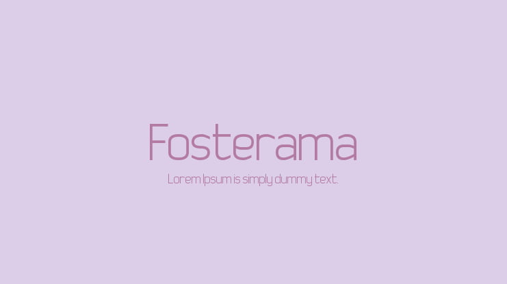 Fosterama Font