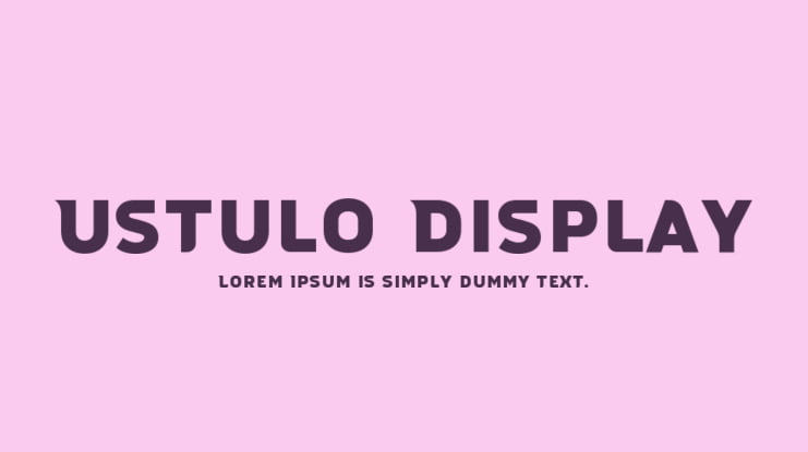 Ustulo Display Font
