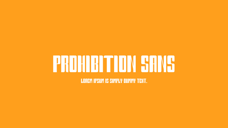Prohibition Sans Font