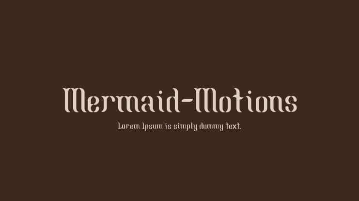 Mermaid-Motions Font