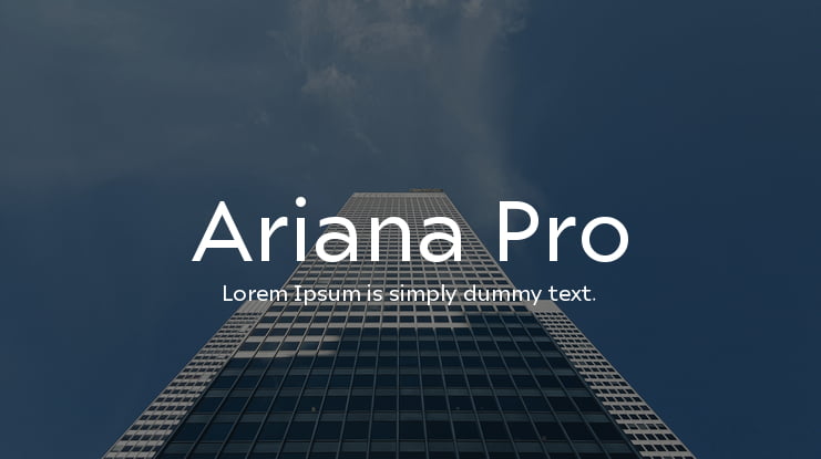 Ariana Pro Font Family