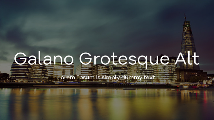 Galano Grotesque Alt Font Family