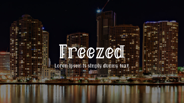 Freezed Font