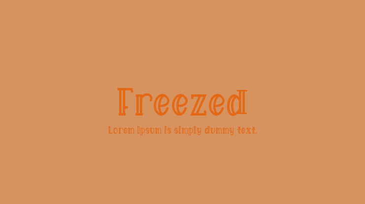 Freezed Font