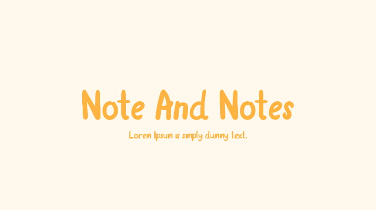 Note And Notes Font