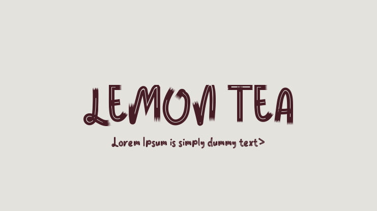 LEMON TEA Font