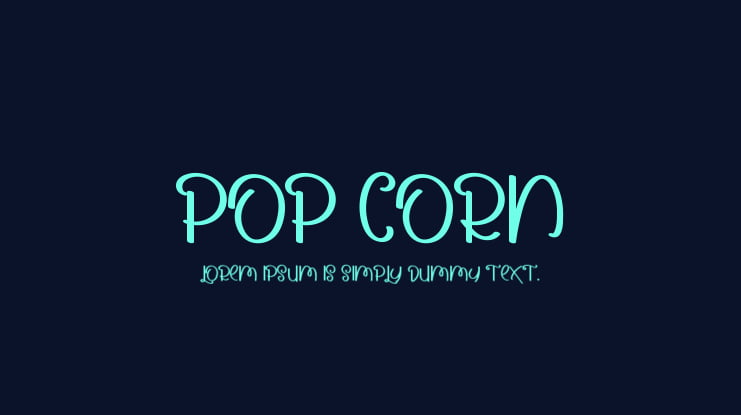 POP CORN Font