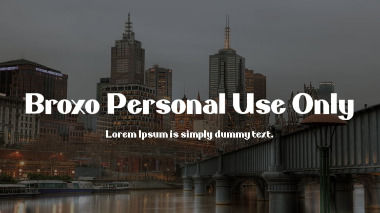 Broxo Personal Use Only Font