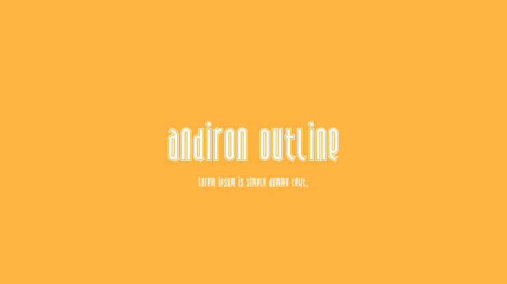 Andiron Outline Font