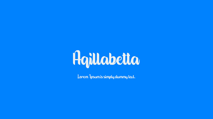Aqillabetta Font