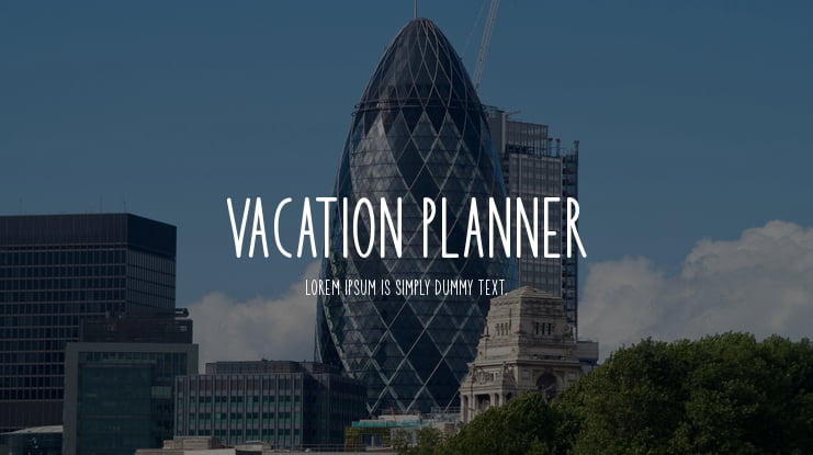 Vacation Planner Font