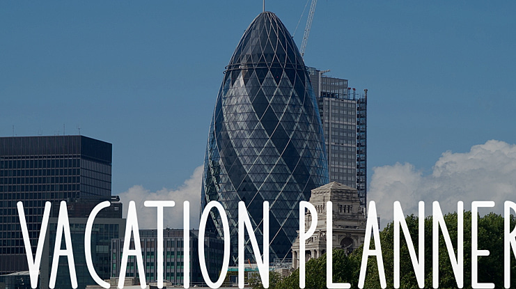 Vacation Planner Font