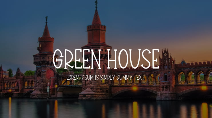 GREEN HOUSE Font