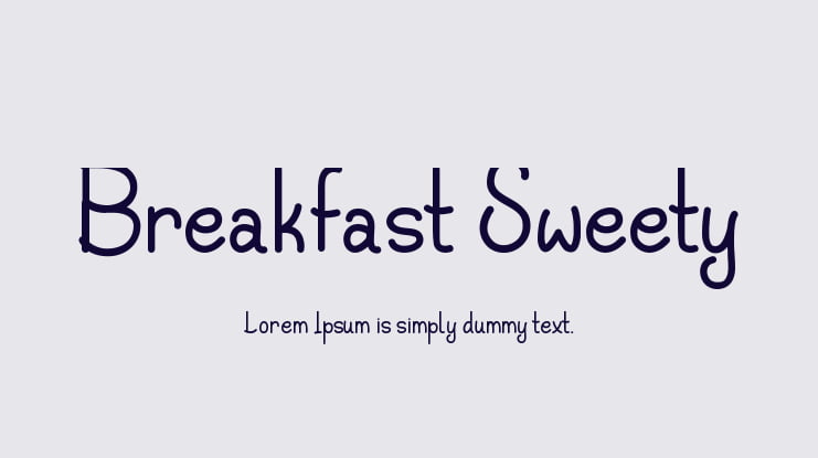 Breakfast Sweety Font