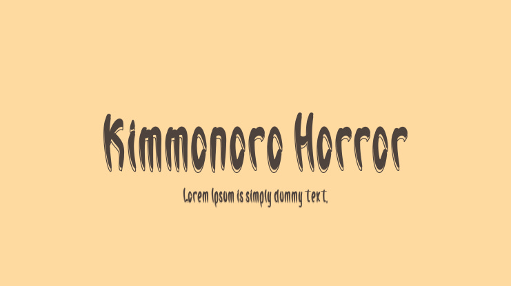 Kimmonoro Horror Font