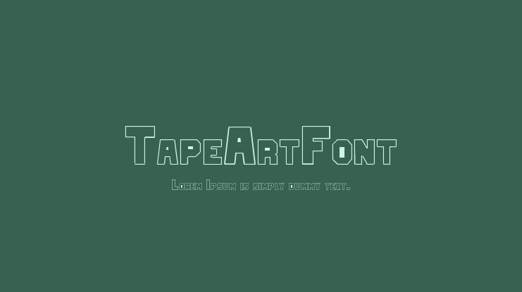 TapeArtFont Font