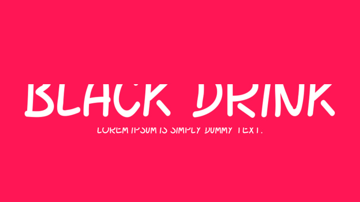 BLACK DRINK Font