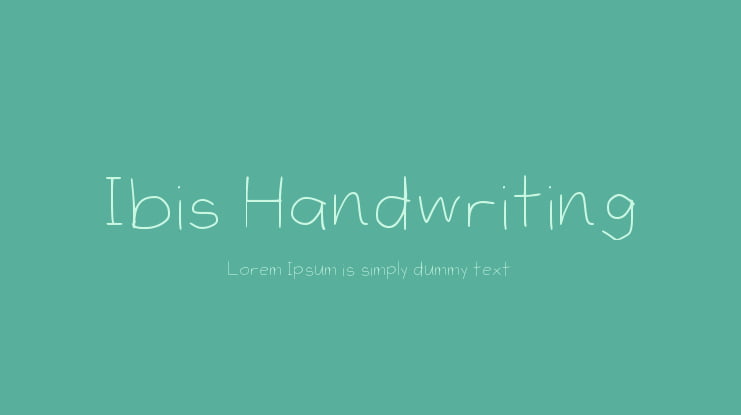 Ibis Handwriting Font
