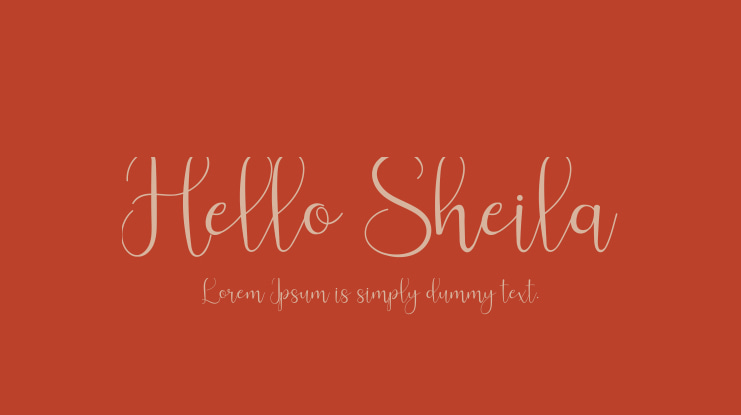 Hello Sheila Font