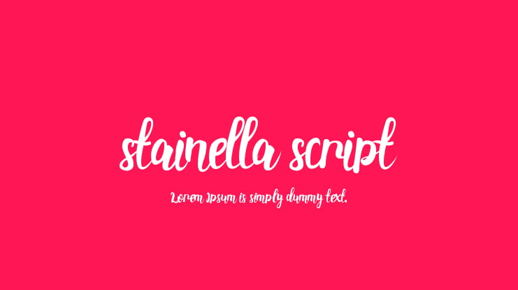 stainella script Font