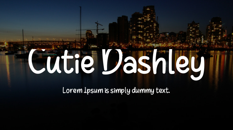 Cutie Dashley Font
