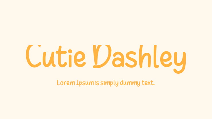Cutie Dashley Font