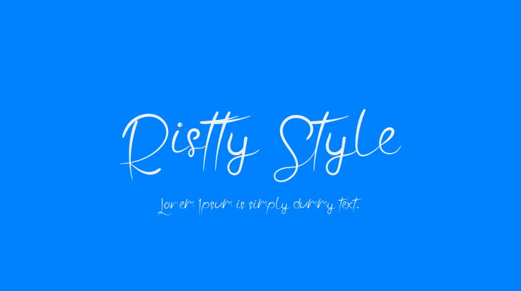 Ristty Style Font