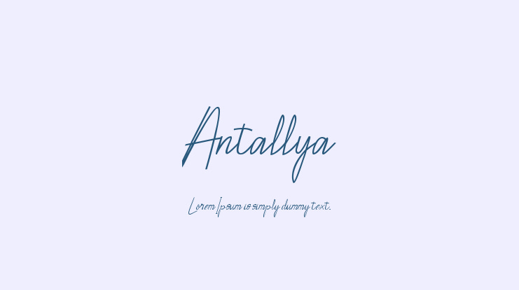 Antallya Font