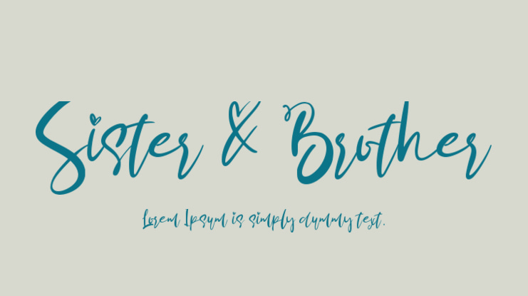 Sister & Brother Font