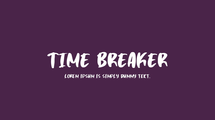 Time Breaker Font