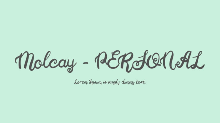 Molcay - PERSONAL Font