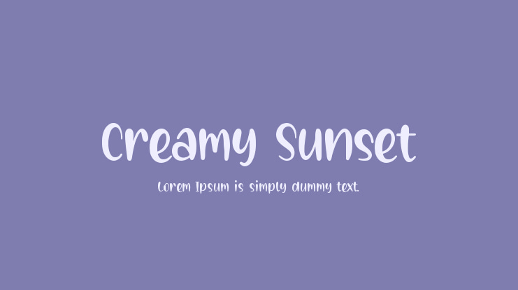 Creamy Sunset Font