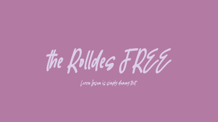 the Rolldes FREE Font