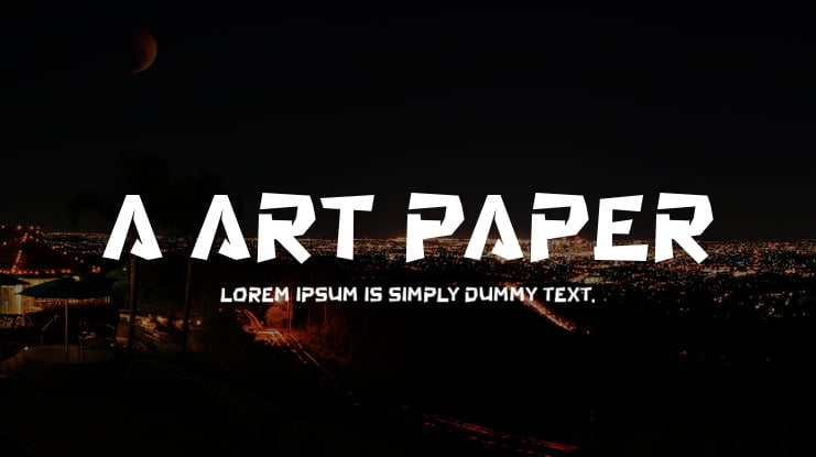 a Art Paper Font