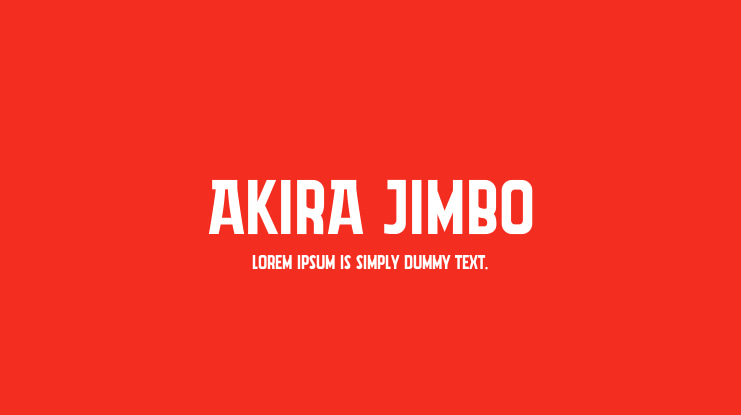 Akira Jimbo Font