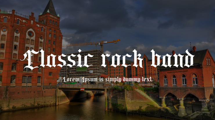 Classic rock band Font Family