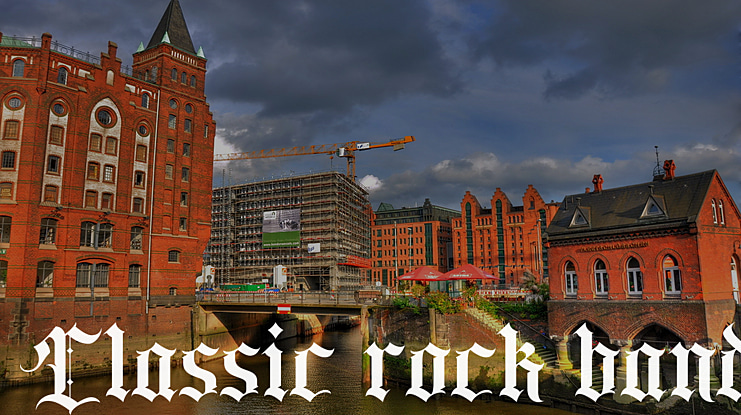 Classic rock band Font Family