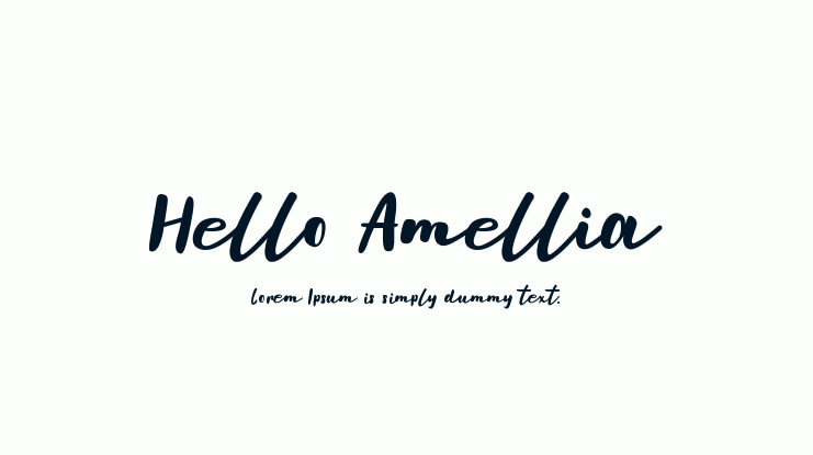 Hello Amellia Font