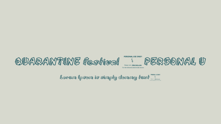 QUARANTINE festival (PERSONAL U Font