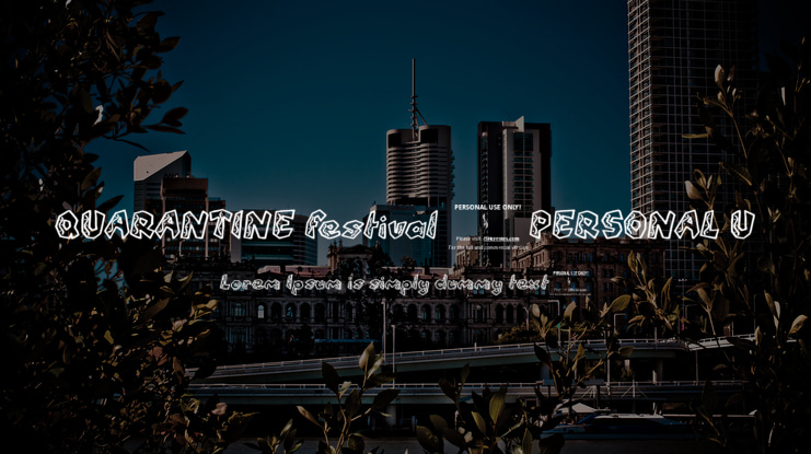QUARANTINE festival (PERSONAL U Font