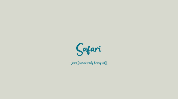 Safari Font