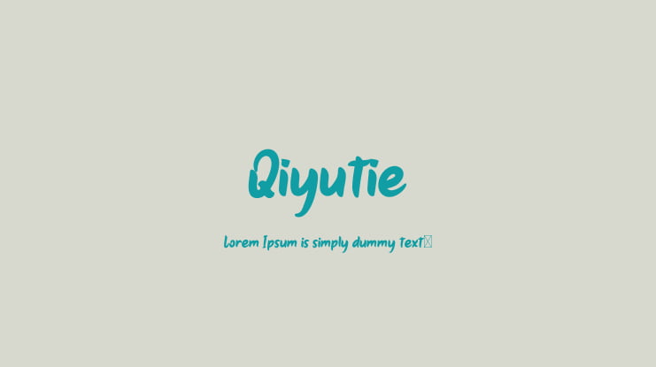 Qiyutie Font
