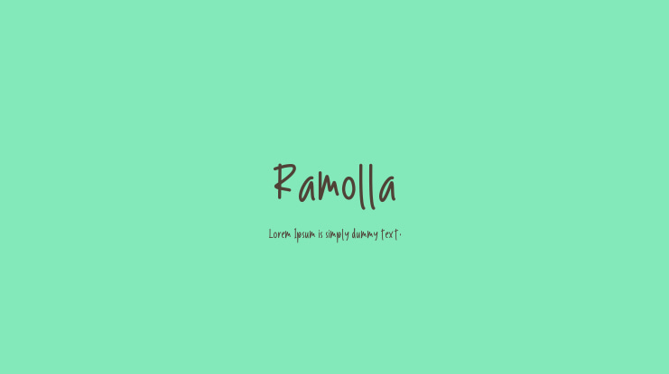 Ramolla Font
