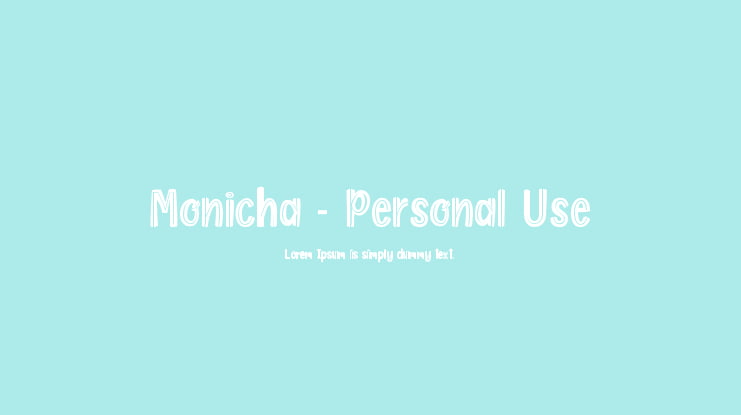 Monicha - Personal Use Font