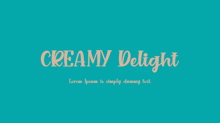 CREAMY Delight Font